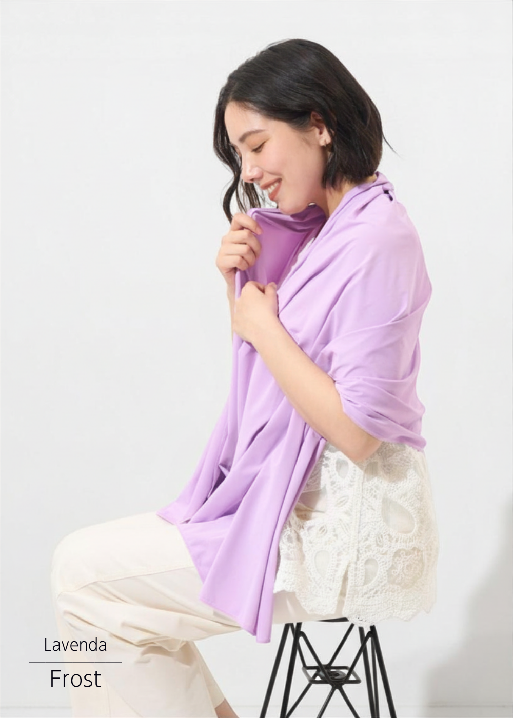 FROST cooling shoulder wrap main image – premium Japan-made contact-cooling scarf