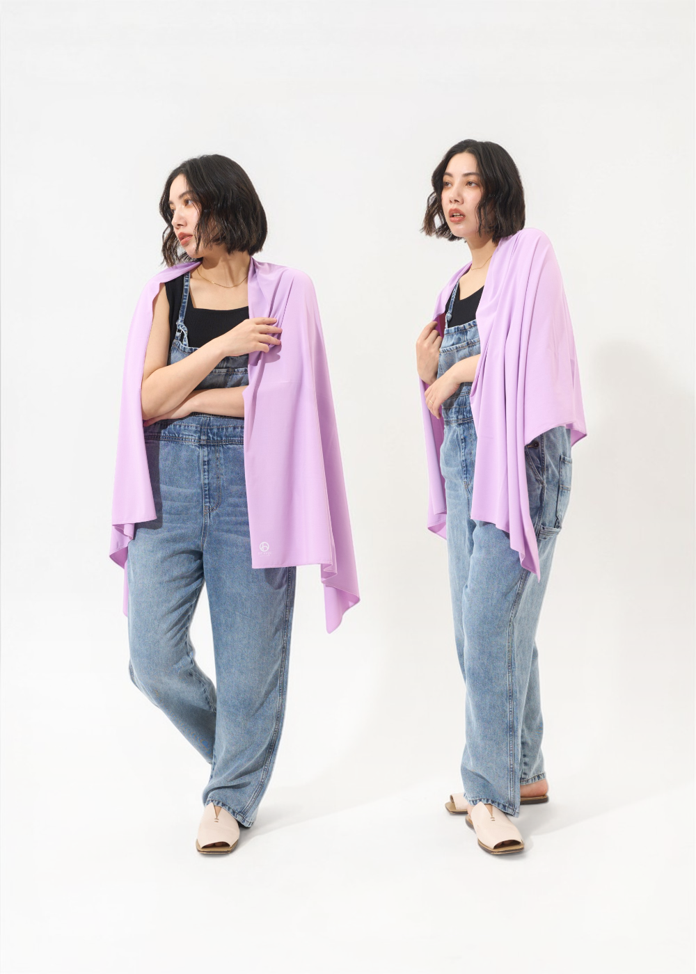 FROST cooling wrap styling – Japan-made contact-cooling scarf for summer